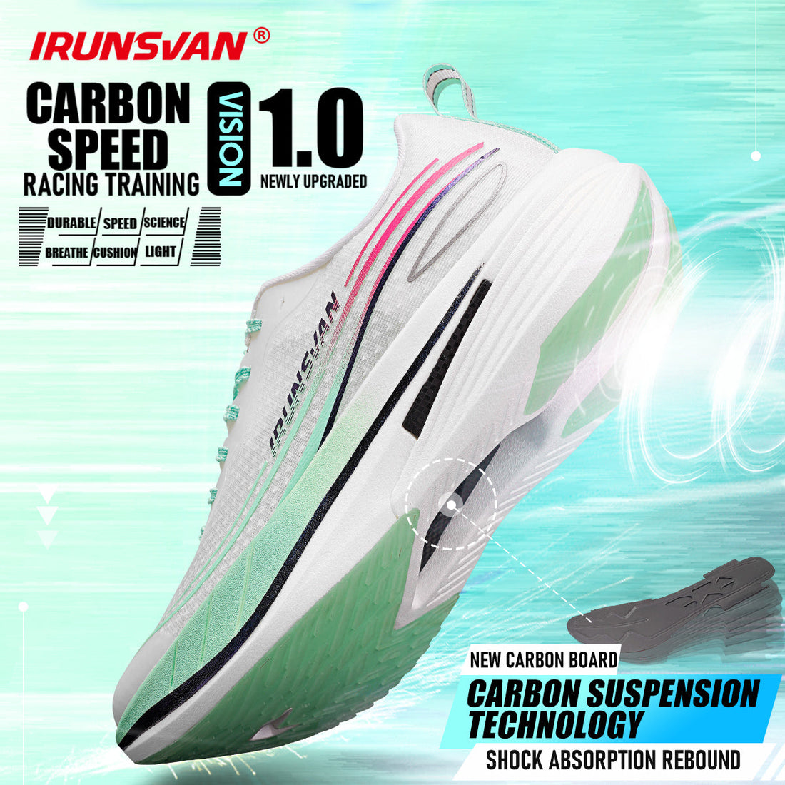 🏆IRUNSVAN CARBON SPEED VISION 1.0: The Future of Carbon-Plated Running Shoes is Here🏃