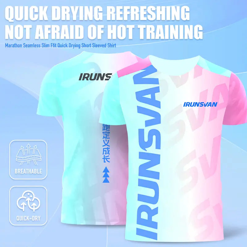 IRUNSVAN lightweight quick dry gym workout training top