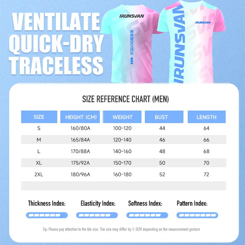 IRUNSVAN quick dry comfortable all day active sports top